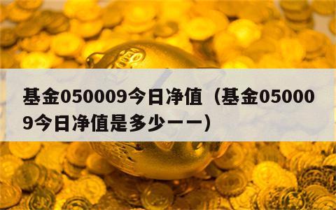 基金050009今日净值（基金050009今日净值是多少一一）