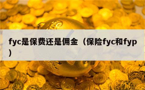 fyc是保费还是佣金（保险fyc和fyp）