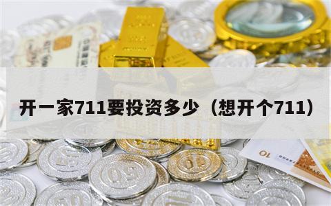 开一家711要投资多少（想开个711）