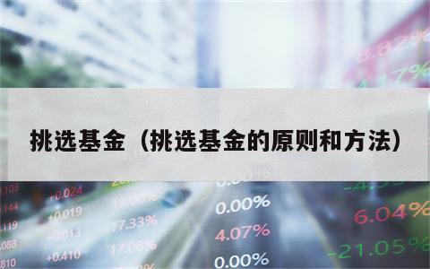 挑选基金（挑选基金的原则和方法）