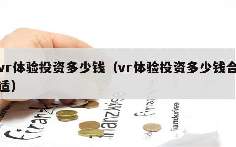 vr体验投资多少钱（vr体验投资多少钱合适）