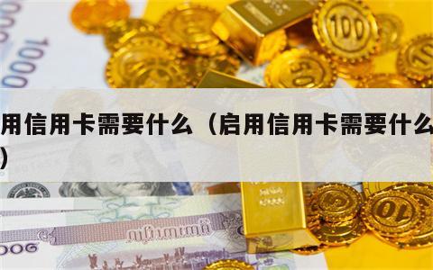 启用信用卡需要什么（启用信用卡需要什么区别）