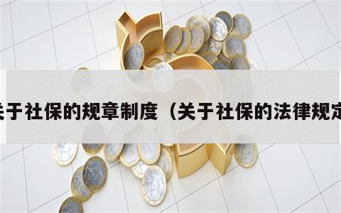 关于社保的规章制度（关于社保的法律规定）