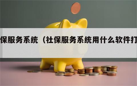 社保服务系统（社保服务系统用什么软件打开）