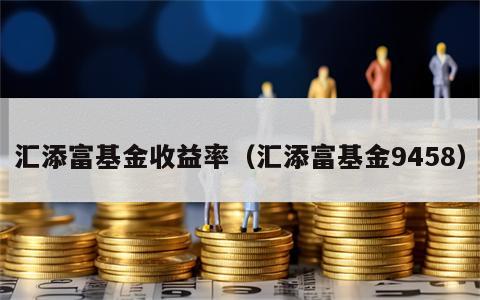 汇添富基金收益率（汇添富基金9458）