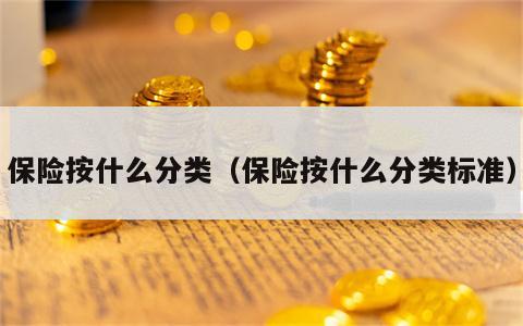 保险按什么分类（保险按什么分类标准）