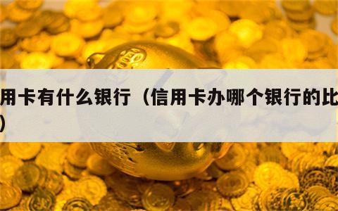 信用卡有什么银行（信用卡办哪个银行的比较好）