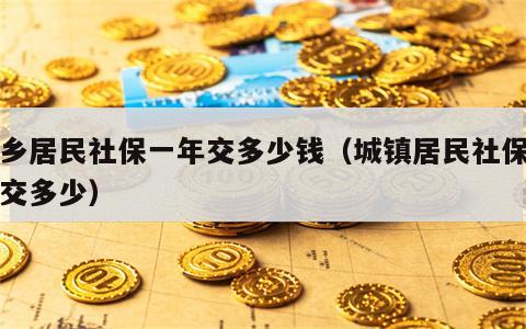 城乡居民社保一年交多少钱（城镇居民社保每年交多少）