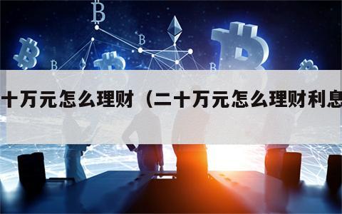 二十万元怎么理财（二十万元怎么理财利息高）