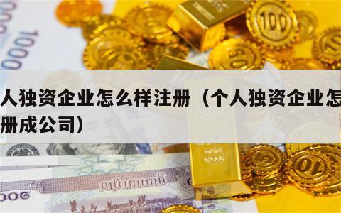 个人独资企业怎么样注册（个人独资企业怎么注册成公司）