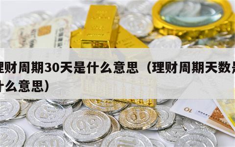 理财周期30天是什么意思（理财周期天数是什么意思）