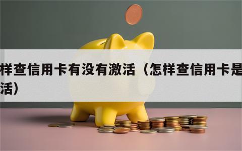 怎样查信用卡有没有激活（怎样查信用卡是否激活）