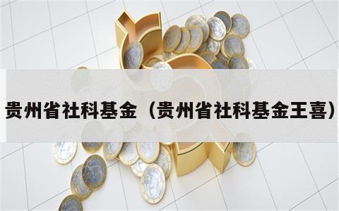 贵州省社科基金（贵州省社科基金王喜）