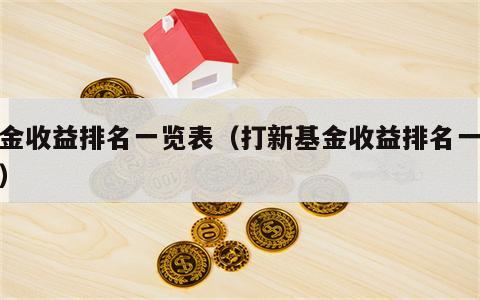 基金收益排名一览表（打新基金收益排名一览表）