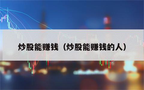 炒股能赚钱（炒股能赚钱的人）