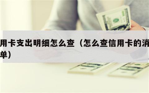 信用卡支出明细怎么查（怎么查信用卡的消费账单）