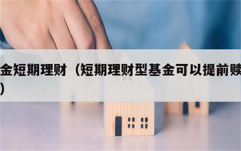 基金短期理财（短期理财型基金可以提前赎回吗）