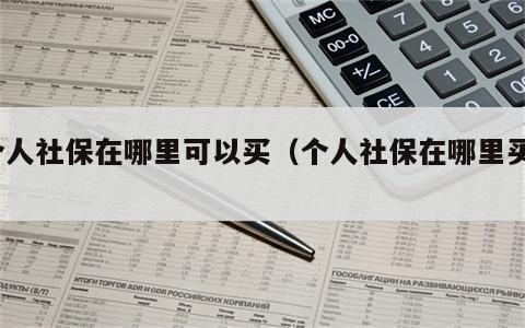 个人社保在哪里可以买（个人社保在哪里买?）