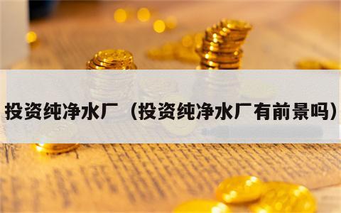 投资纯净水厂（投资纯净水厂有前景吗）