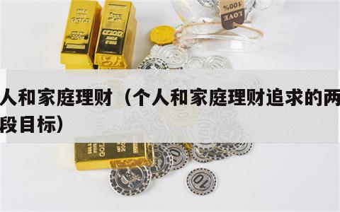 个人和家庭理财（个人和家庭理财追求的两个阶段目标）