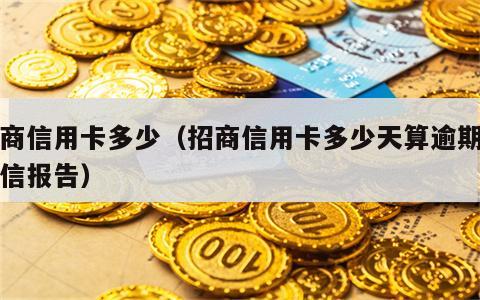 招商信用卡多少（招商信用卡多少天算逾期上征信报告）