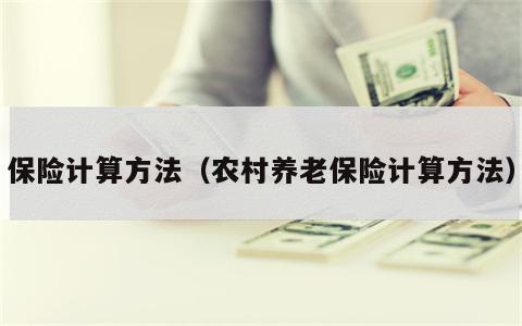 保险计算方法（农村养老保险计算方法）