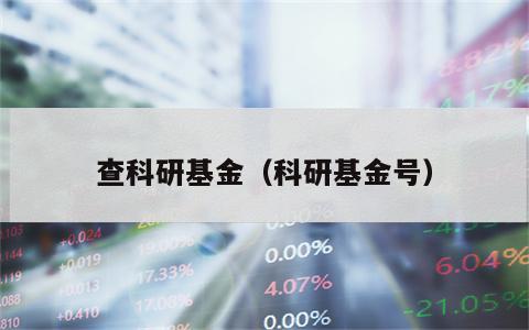 查科研基金（科研基金号）