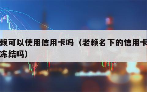 老赖可以使用信用卡吗（老赖名下的信用卡可以冻结吗）