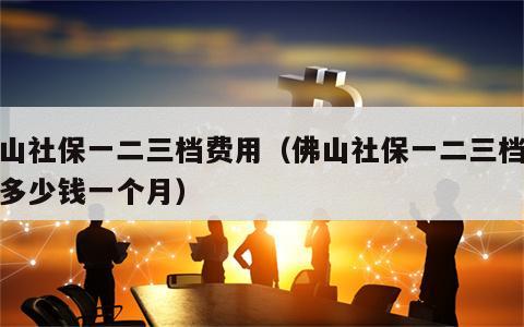 佛山社保一二三档费用（佛山社保一二三档费用多少钱一个月）
