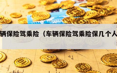 车辆保险驾乘险（车辆保险驾乘险保几个人的）