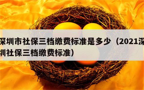 深圳市社保三档缴费标准是多少（2021深圳社保三档缴费标准）