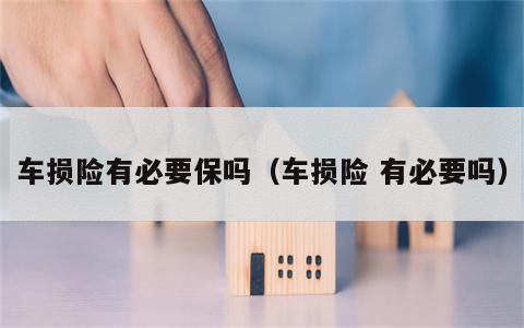 车损险有必要保吗（车损险 有必要吗）