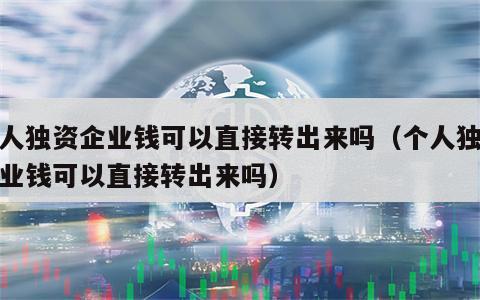 个人独资企业钱可以直接转出来吗（个人独资企业钱可以直接转出来吗）