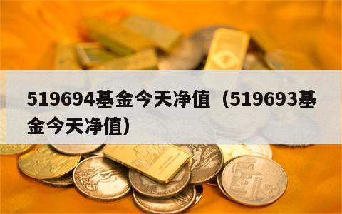 519694基金今天净值（519693基金今天净值）