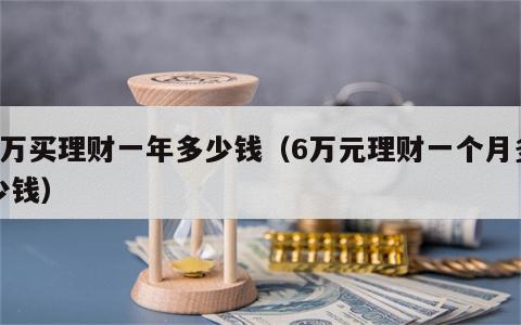 6万买理财一年多少钱（6万元理财一个月多少钱）