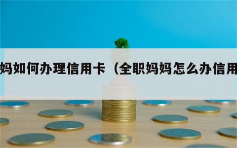宝妈如何办理信用卡（全职妈妈怎么办信用卡）