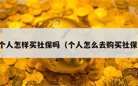 个人怎样买社保吗（个人怎么去购买社保）