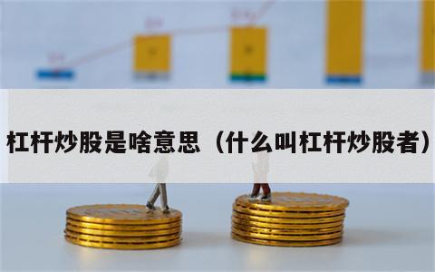 杠杆炒股是啥意思（什么叫杠杆炒股者）