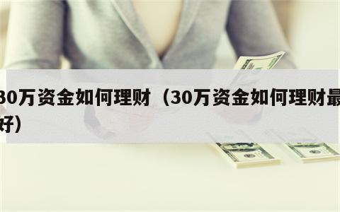 30万资金如何理财（30万资金如何理财最好）