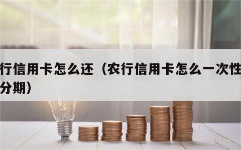 农行信用卡怎么还（农行信用卡怎么一次性还清分期）