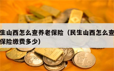 民生山西怎么查养老保险（民生山西怎么查养老保险缴费多少）