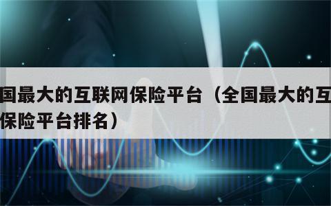 全国最大的互联网保险平台（全国最大的互联网保险平台排名）