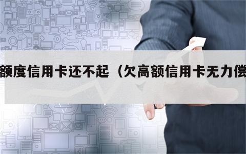 大额度信用卡还不起（欠高额信用卡无力偿还）