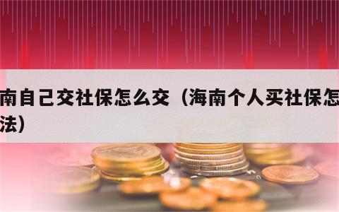 海南自己交社保怎么交（海南个人买社保怎么买法）