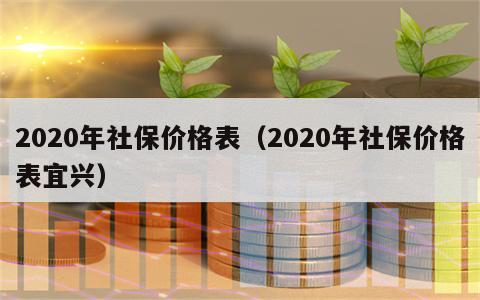 2020年社保价格表（2020年社保价格表宜兴）