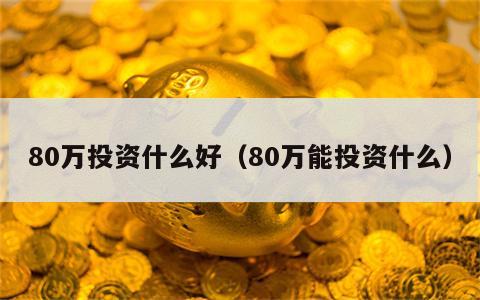 80万投资什么好（80万能投资什么）