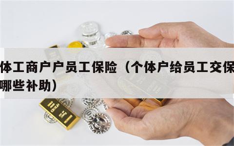个体工商户户员工保险（个体户给员工交保险有哪些补助）