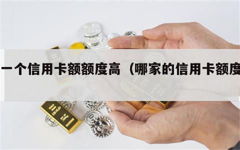 哪一个信用卡额额度高（哪家的信用卡额度高）