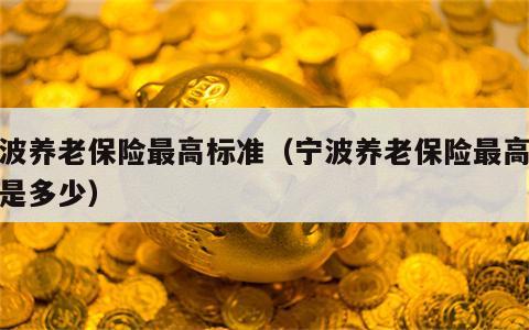 宁波养老保险最高标准（宁波养老保险最高标准是多少）