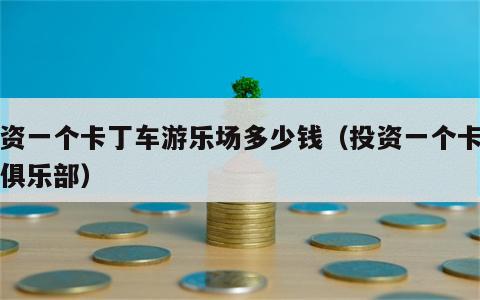 投资一个卡丁车游乐场多少钱（投资一个卡丁车俱乐部）